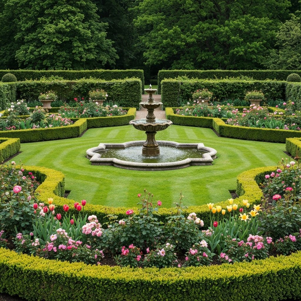 Formal English garden